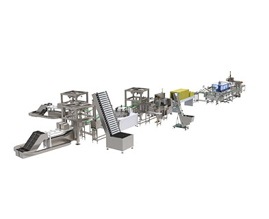 Packing and packaging automatic production